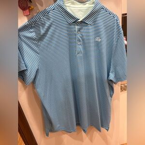 Men’s Good Good Blue Striped Polo Shirt